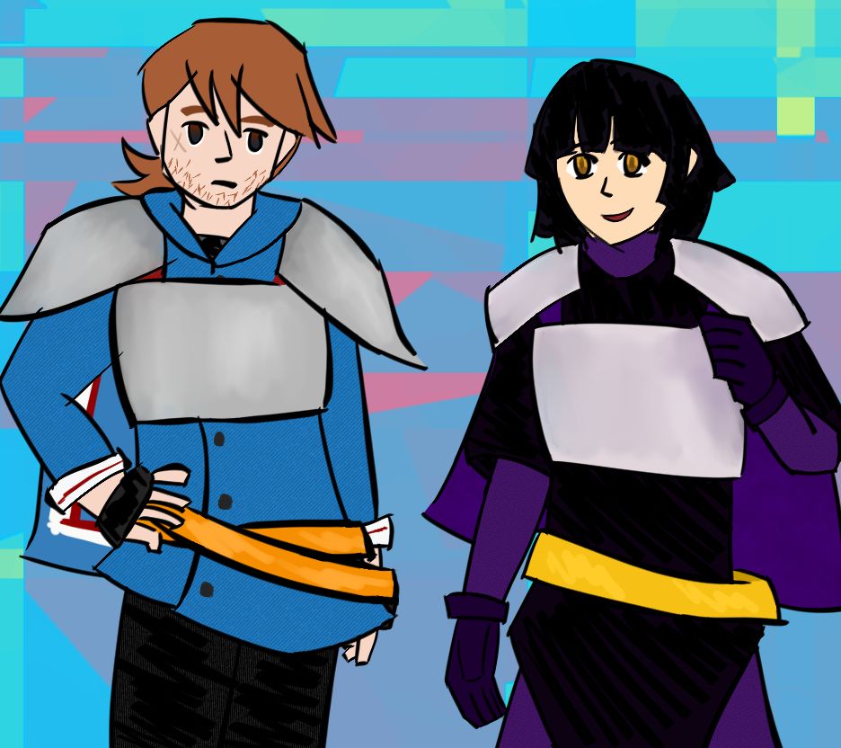 Gijinkas of Thundercracker and Skywarp from Transformers