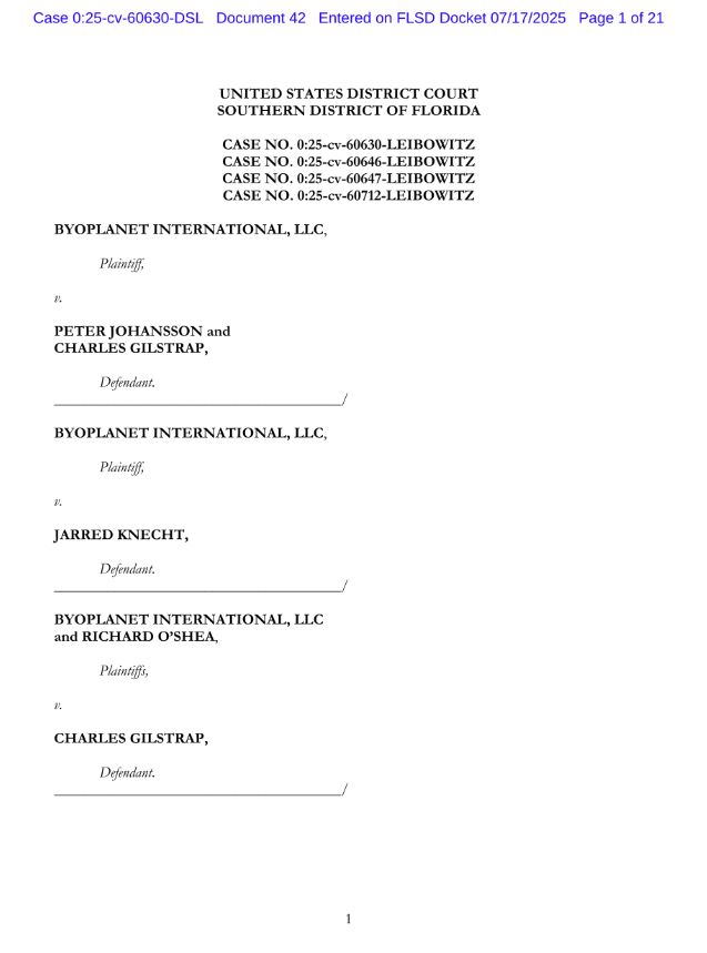 Case Caption for ByoPlanet v. Johansson