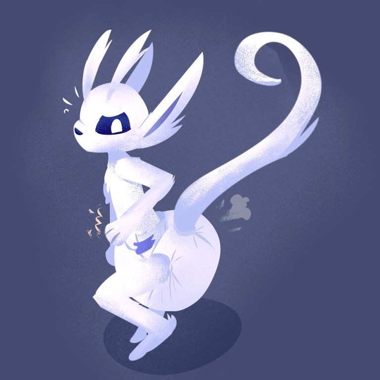 ori in a diaper with a rumbly tummy