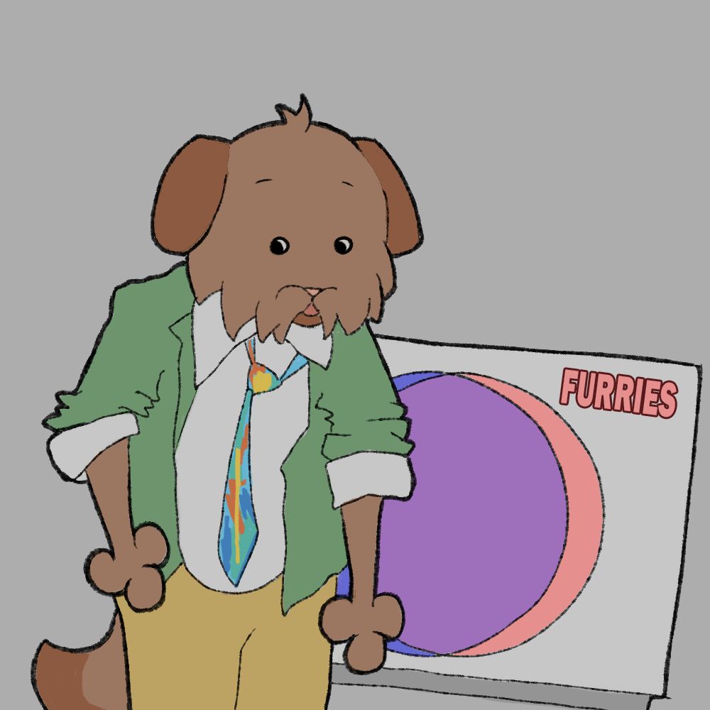 Harry has become an anthropomorphic dog. 