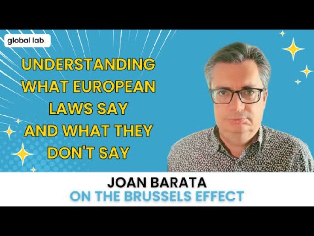 global lab | The Brussels Effect: Joan Barata (The Future of Free Speech Project)