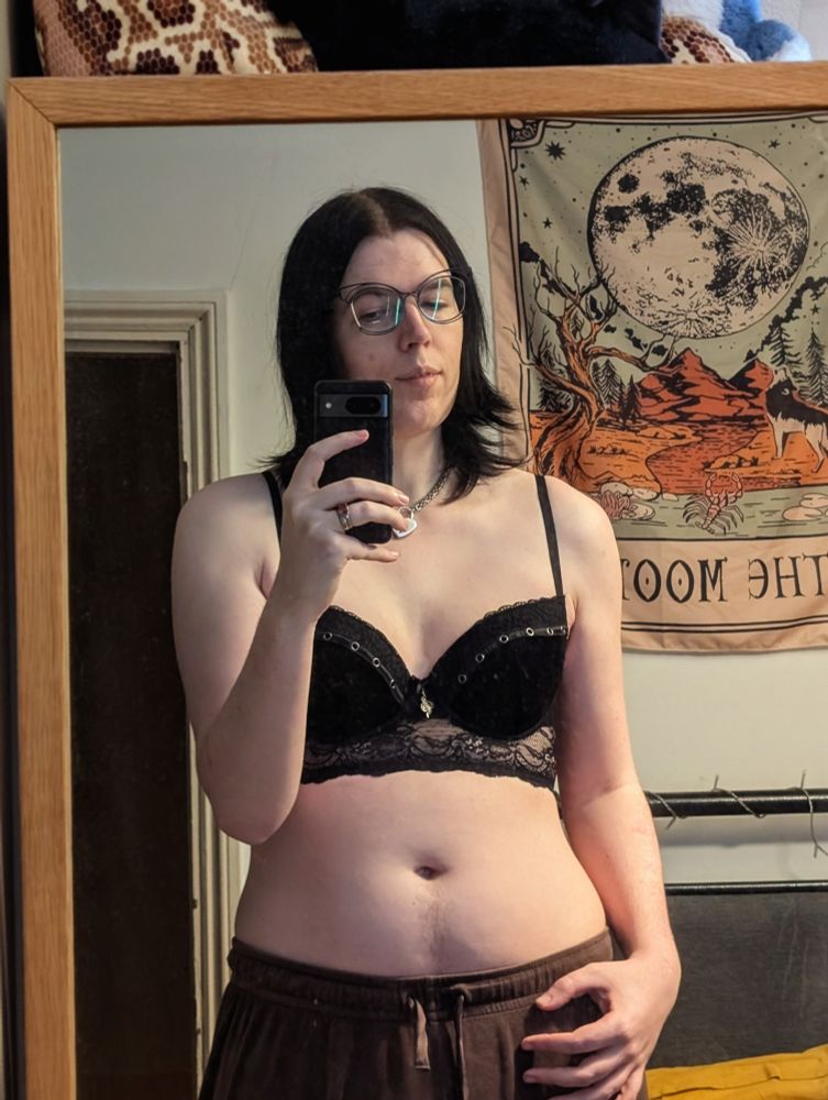 Mirror selfie of a trans person