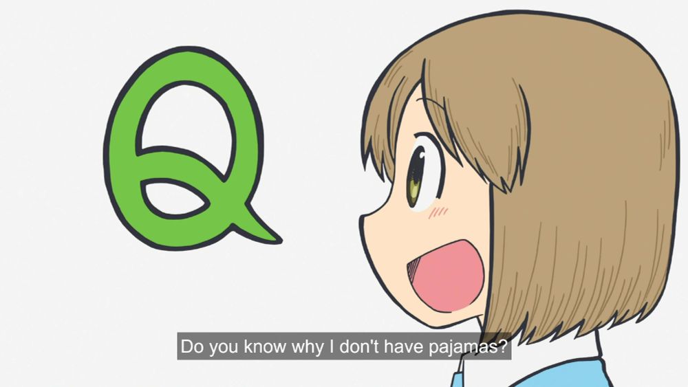 niikura: "do you know why i don't have pajamas?"