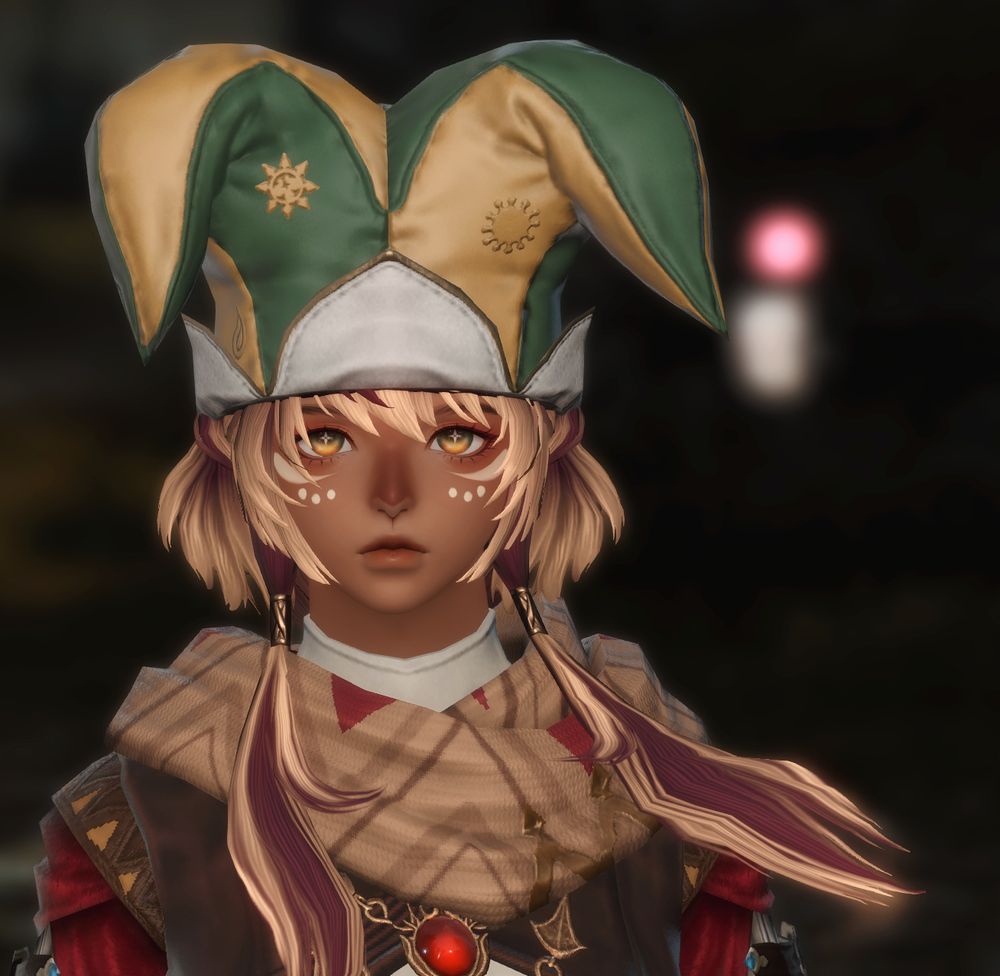 Morgiana wearing the Rainbow Cap of Aiming due to legal obligations