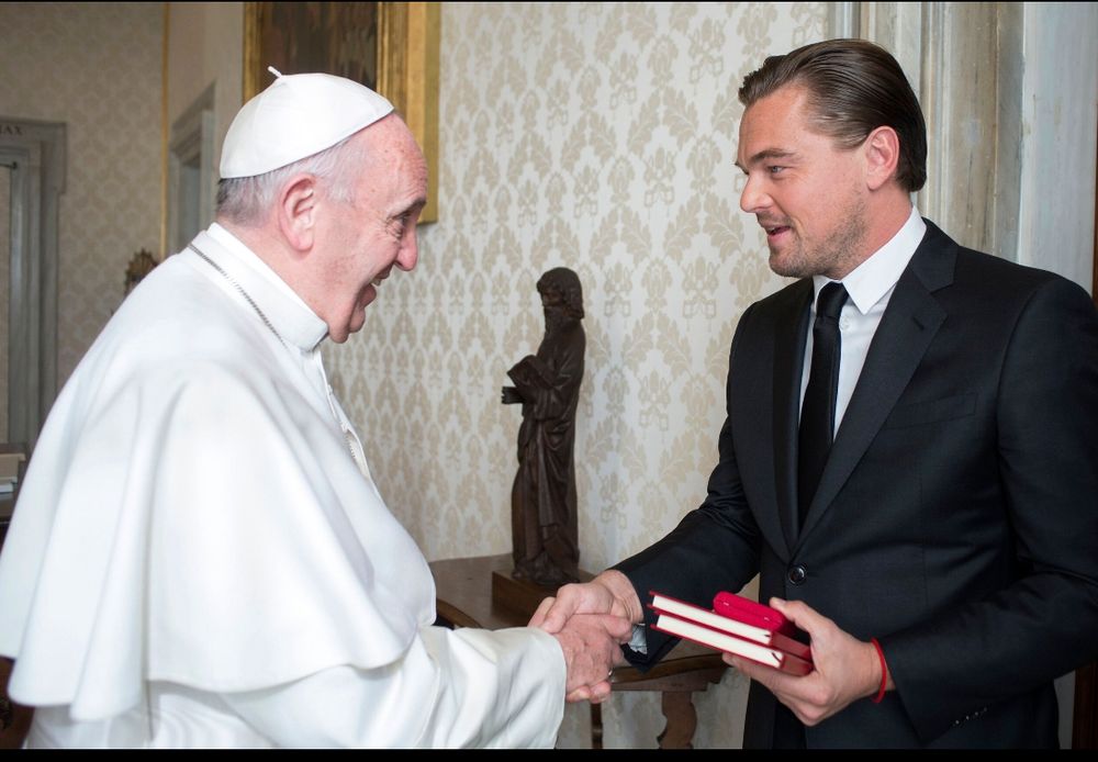 Photo of Pope Francis and Leonardo DiCaprio 