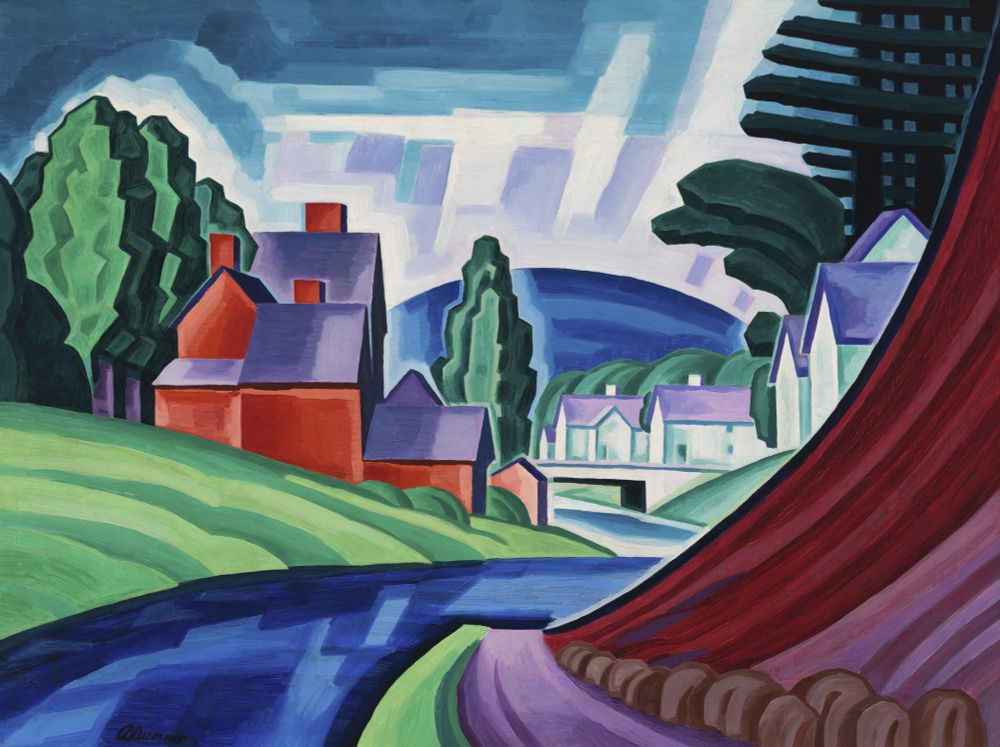 painting by Oscar Bluemner: Space Motive, a New Jersey Valley
1913–1914