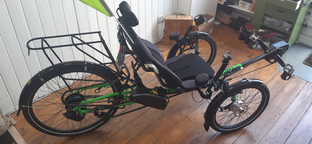 ICE Adventure e-trike with large rear rack