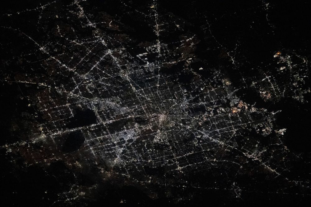 Houston, Texas, as photographed on 15 Jul 2025 at 07:52:52 GMT, by NASA astronaut Nichole Ayers. Nikon Z 9 with VR 200 mm f/2G lens, 200 mm, 1/250 sec, f/2, ISO-25 600