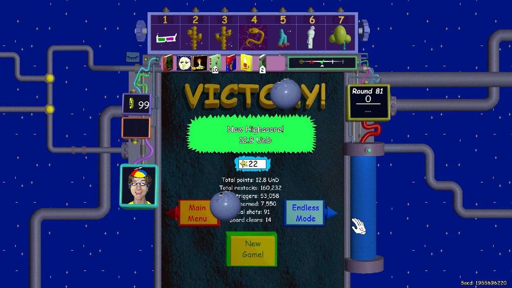 Screenshot of my run summary in nubby's number factory, undefined highest score.