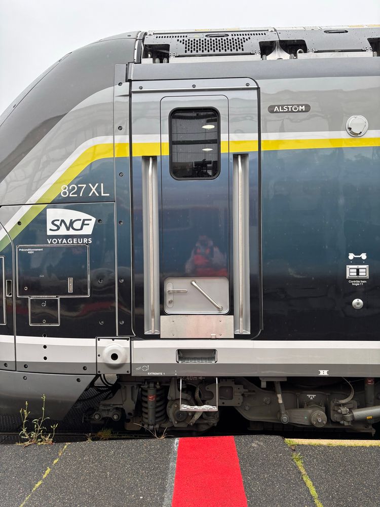 Un sublime Omneo 2 Train Nomad Krono pas + mais plutôt City avec juste devant la porte de la cabine un grand trait large et rouge… un peu comme un tapis rouge !