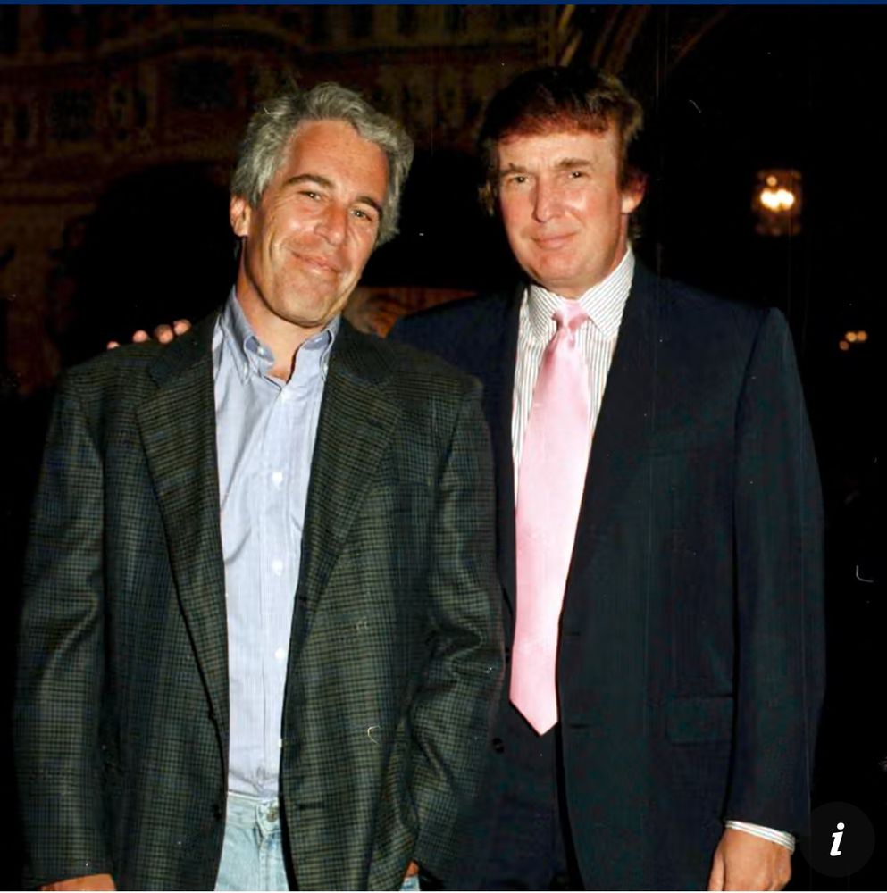 Trump pictured with Epstein