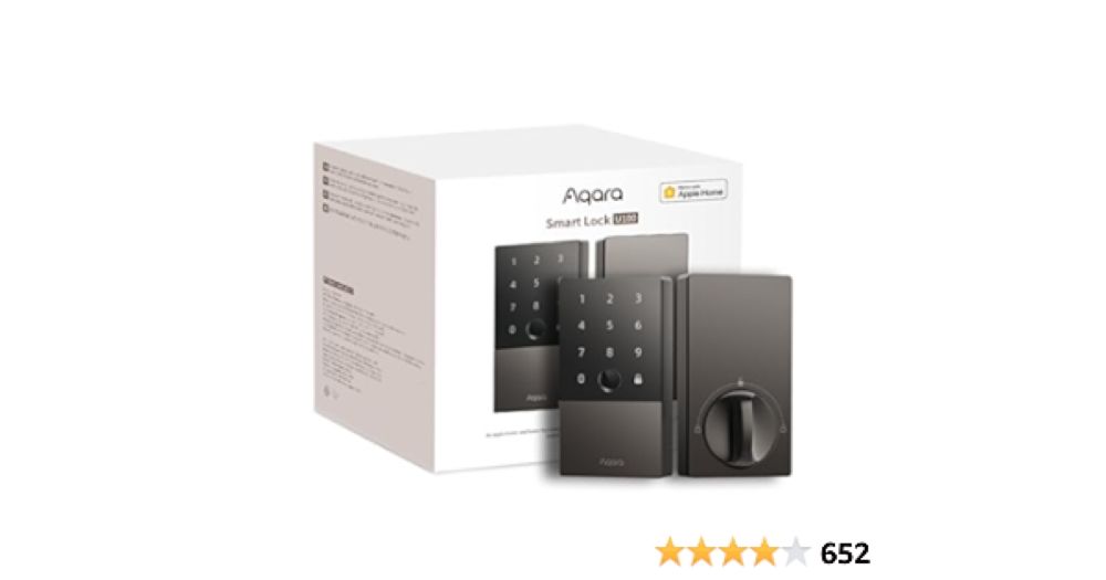 Aqara Smart Lock U100, Fingerprint Keyless Entry Door Lock with Apple Home Key, Touchscreen Keypad, ...