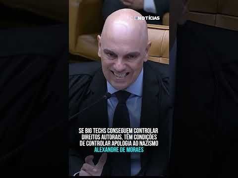 Alexandre de Moraes questiona os motivos das big techs permitirem conteúdos apologia ao nazismo