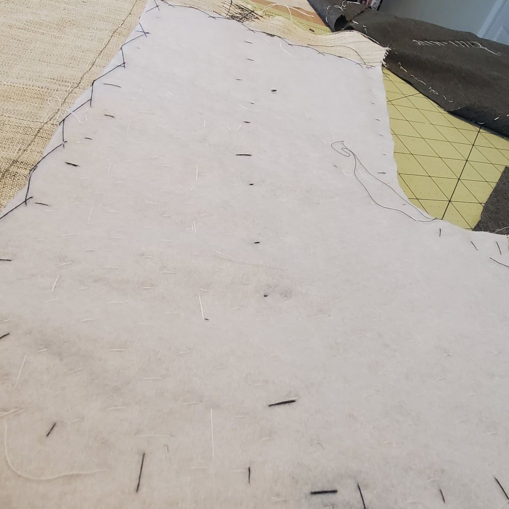 Pad stitching inside a jacket