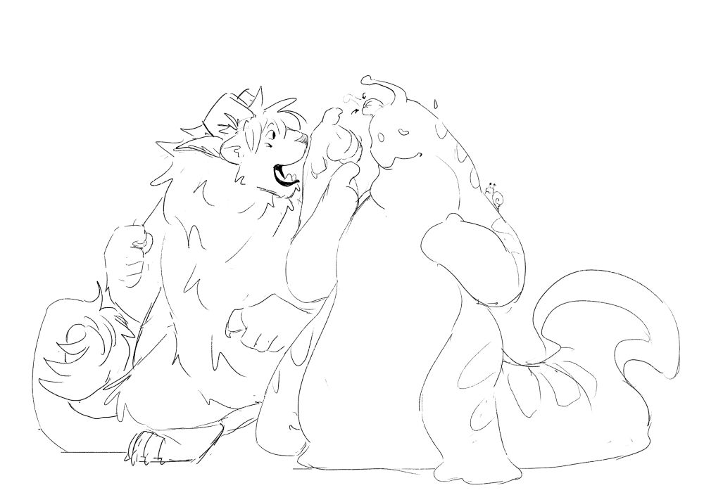 Sketch of 2 monster characters 