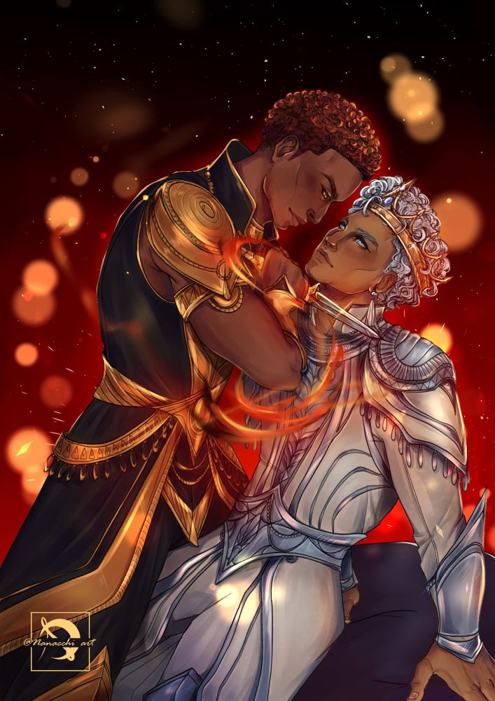 The main characters of Aaron’s Queer YA Fantasy that’s currently Vague 👀 and based on the Central African folklore of the Underworld of Kalunga