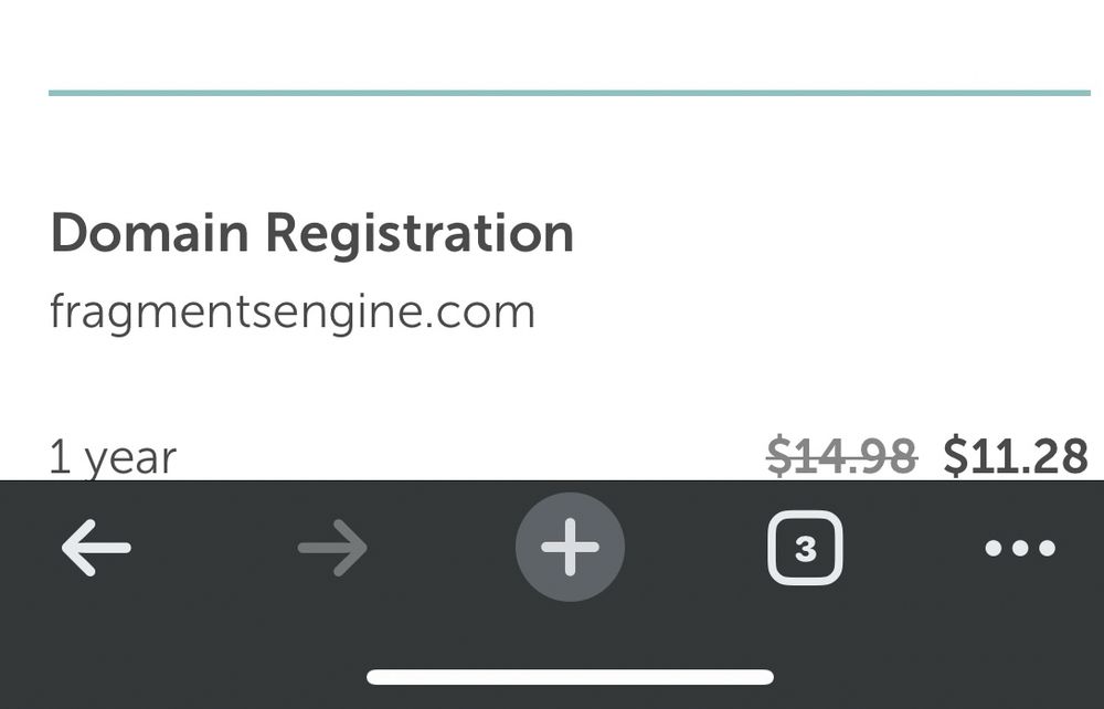 Screenshot of my receipt buying fragmentsengine.com 