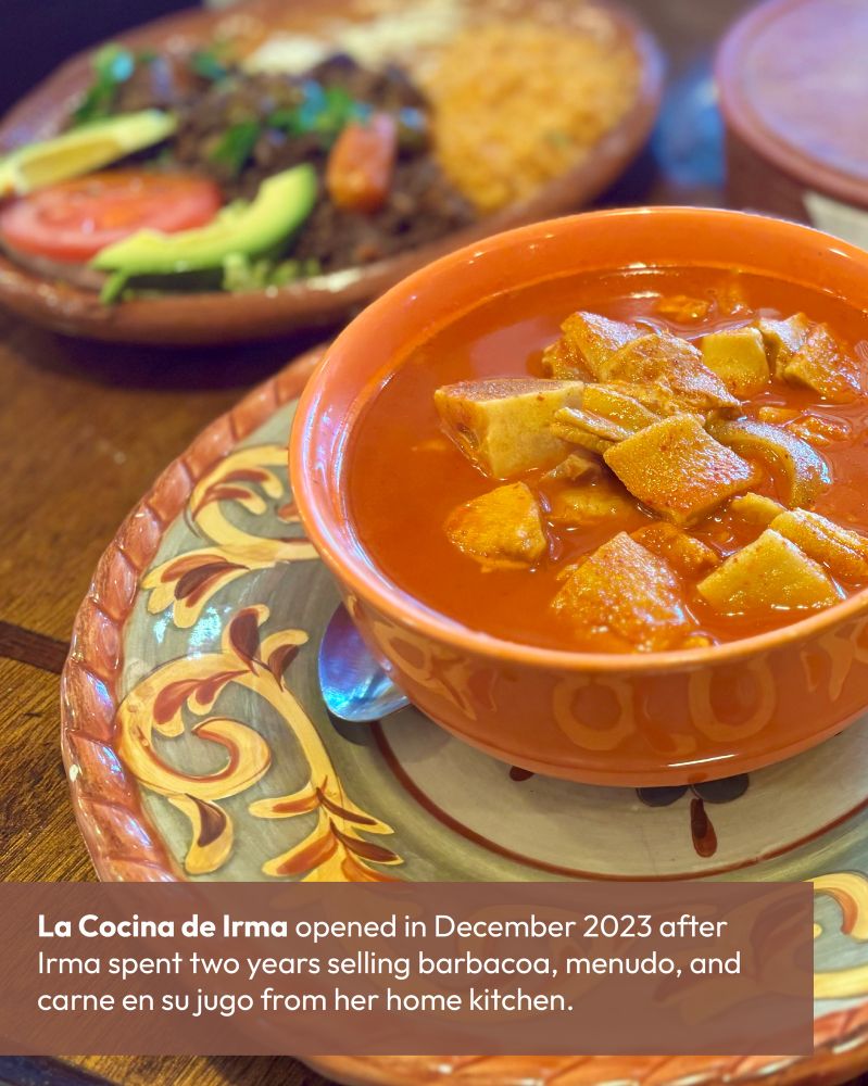 A bowl of menudo or cow tripe 