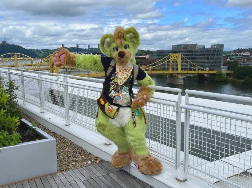 Kishso, my spotted green hyena fursona