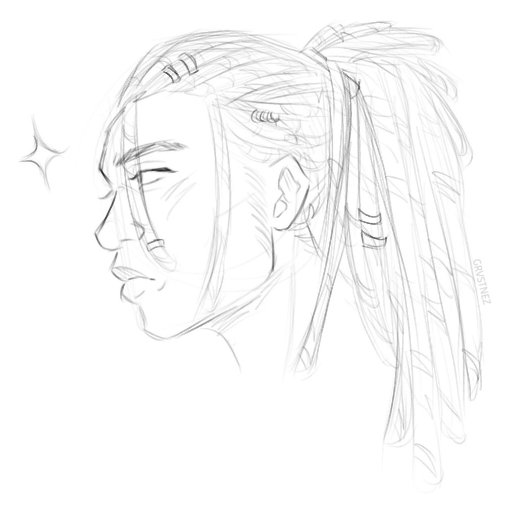 digital art sketch of ranthiel volthor from the 2023 red nose day critical role oneshot