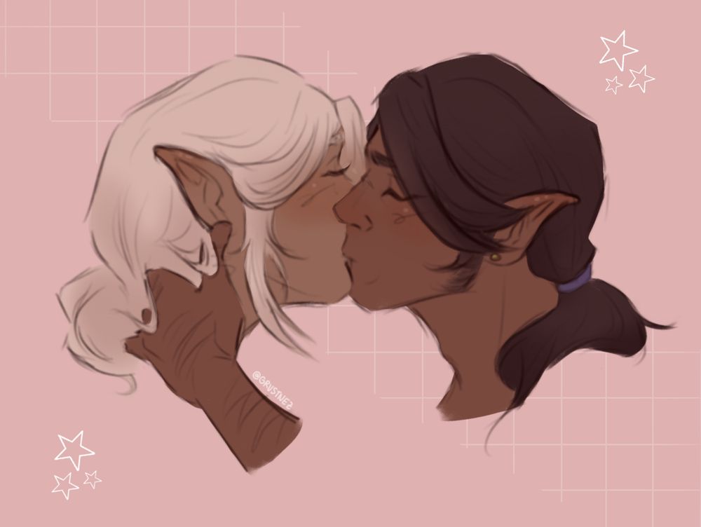 digital art of scanlan shorthalt and pike trickfoot from critical role campaign 1 vox machina