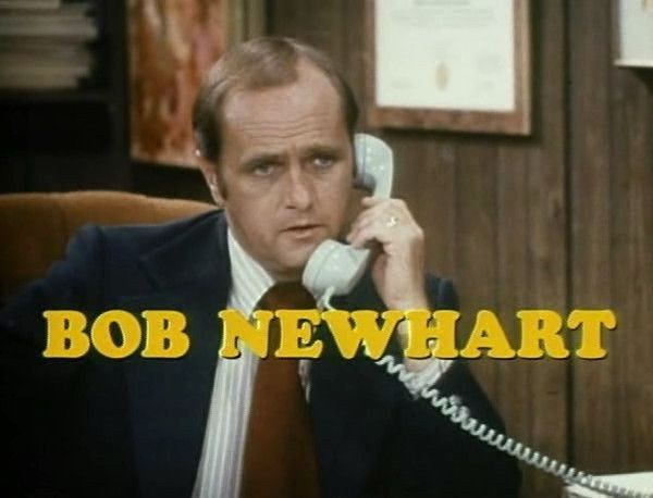 Bob Newhart, on a telephone