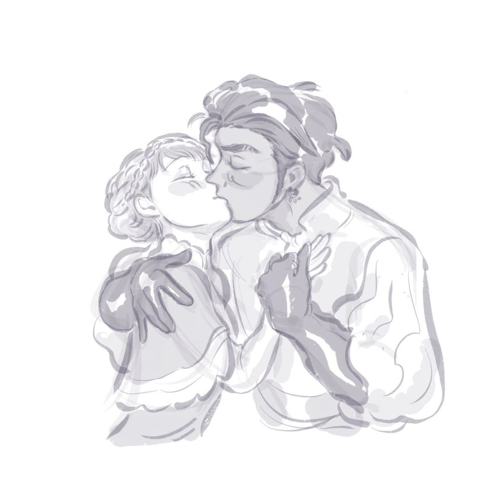 Fire emblem 3h - Post Timeskip 
A passionate kiss between Marianne and Claude.
Based on an illustration by Joseph Christian Leyendecker