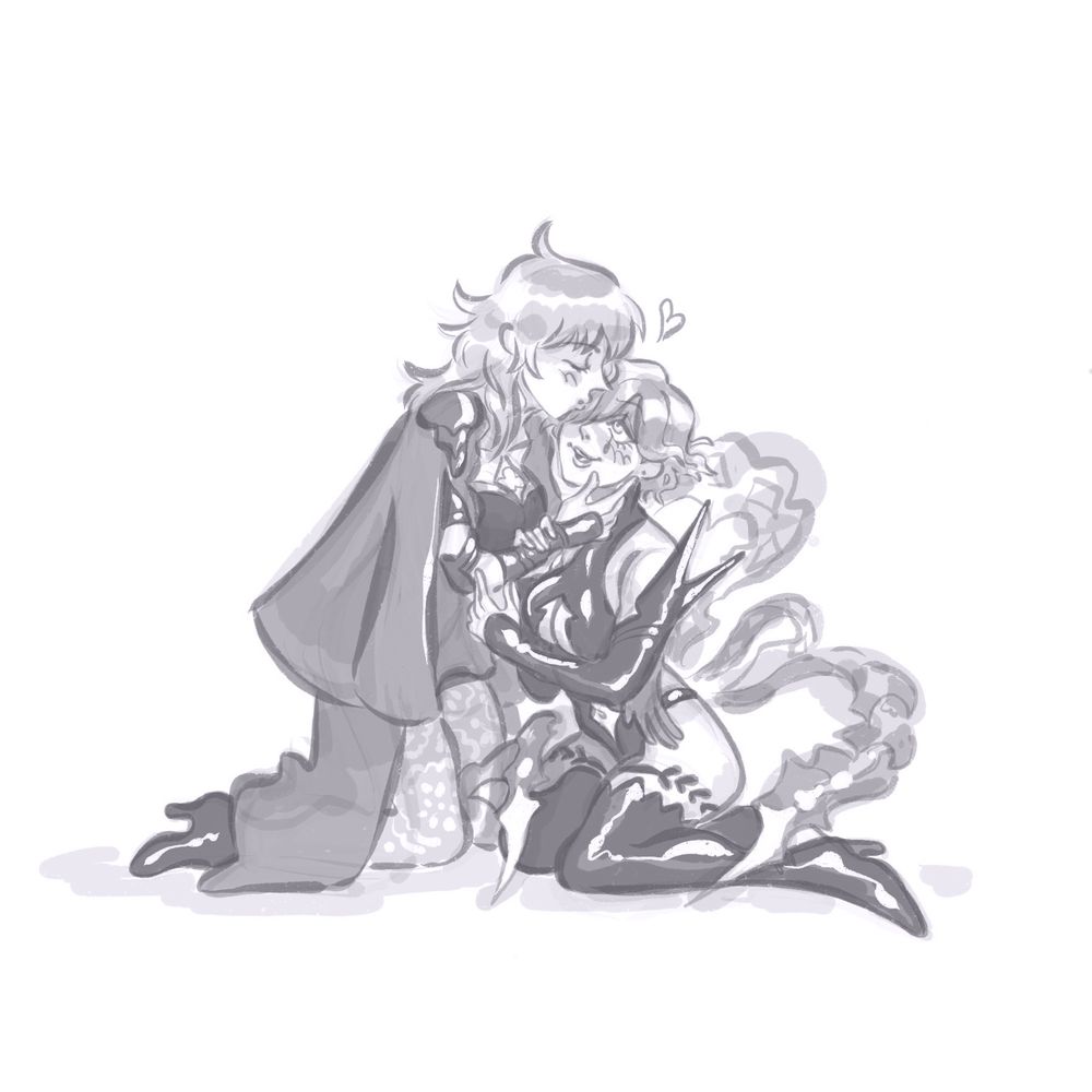 Fire emblem 3h
Byleth kisses Kronya on her forehead, who seems to be in complete raptures.
