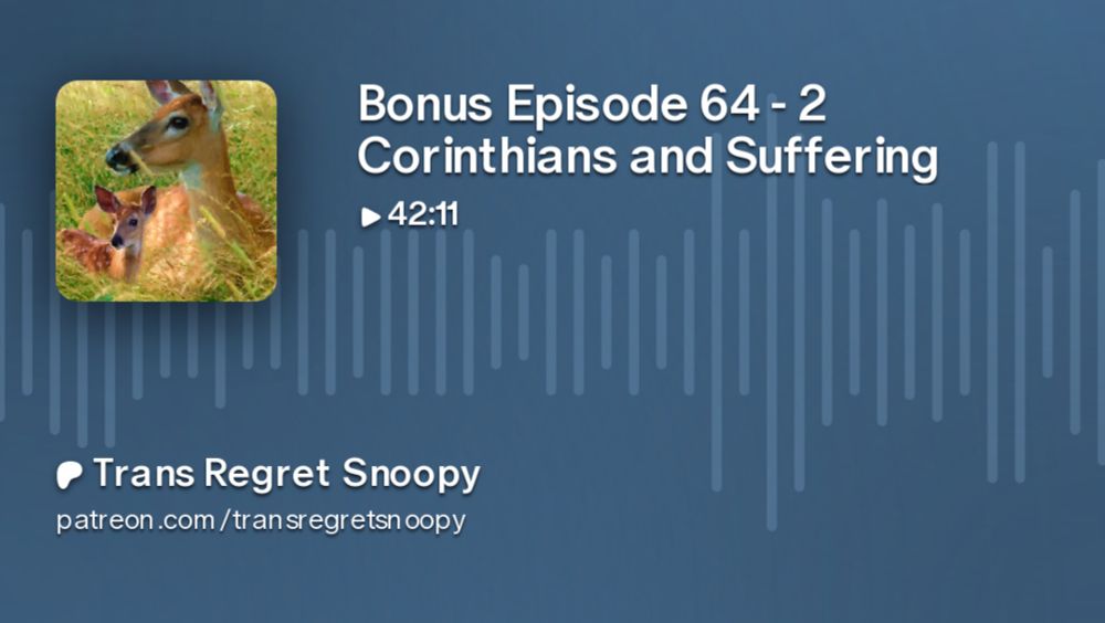 Bonus Episode 64 - 2 Corinthians and Suffering | Trans Regret Snoopy