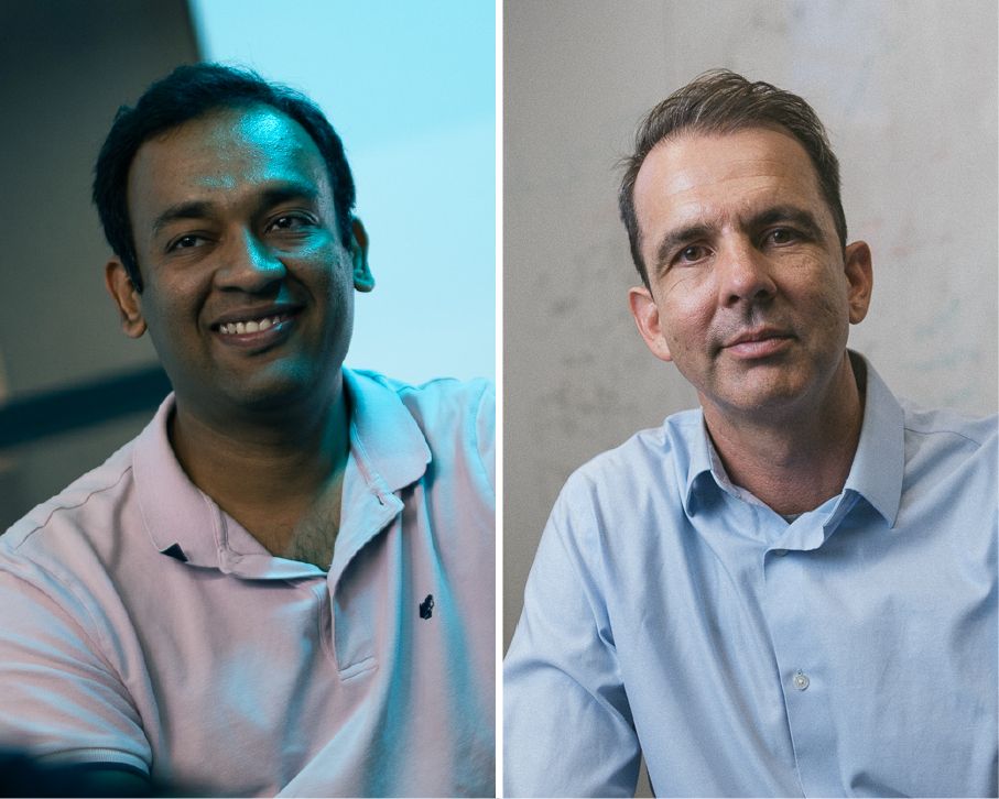 (L–R): Dr Ravi Garg and Professor Simon Lucey.