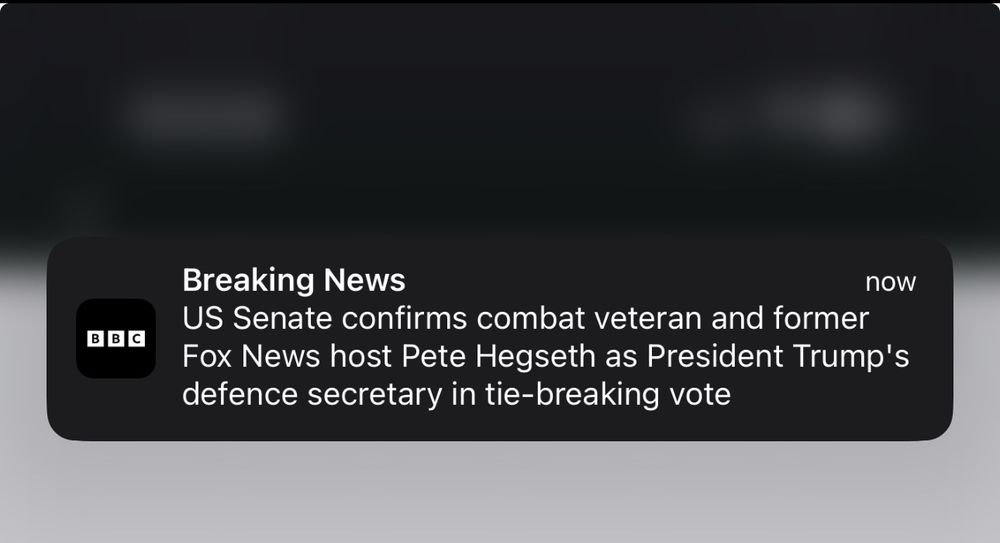 VP casts tie breaking vote for Hegseth- a white supremacist, woman hating, drunk, asshole for Defense Secretary. 