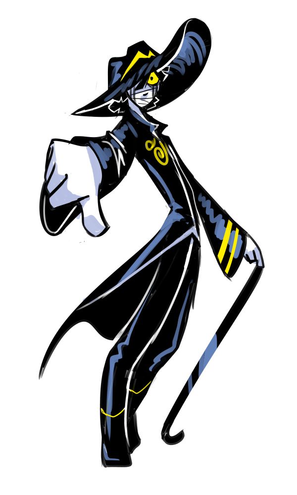 My OC, Mechalo, standing menacingly while giving us a thumbs down.