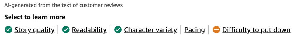 Ai-generated from the text of customer reviews: - Difficult yto put down
