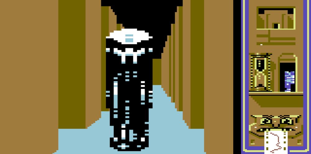 A zombie attacking the player in a 3d labyrinth