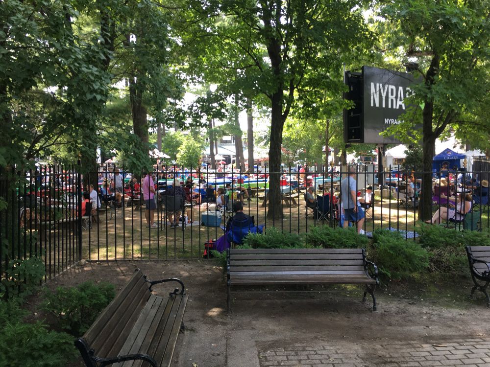 Lots of taxpayers enjoying horseracing at Saratoga NY.