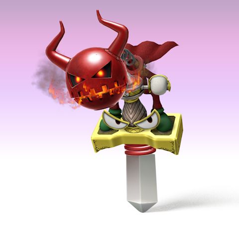 A 3D model of Mack (Claymorton), from Super Mario RPG, done in the style of Super Smash Bros. Brawl.