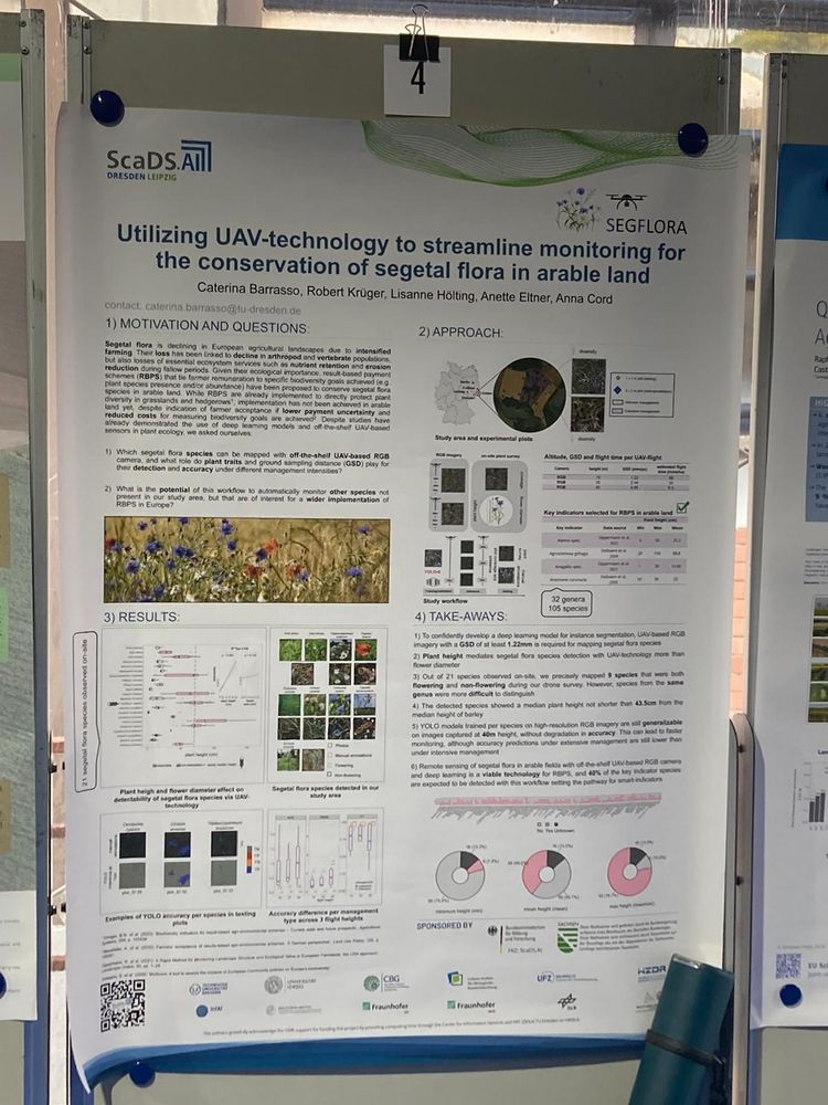 Scientific poster hanging on a white wall / wissenschaftliches Poster an weißer Wand