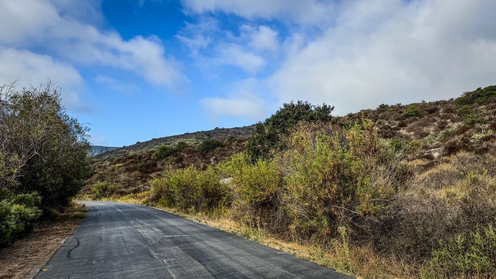 Aliso Creek Trail winding through grassy hills