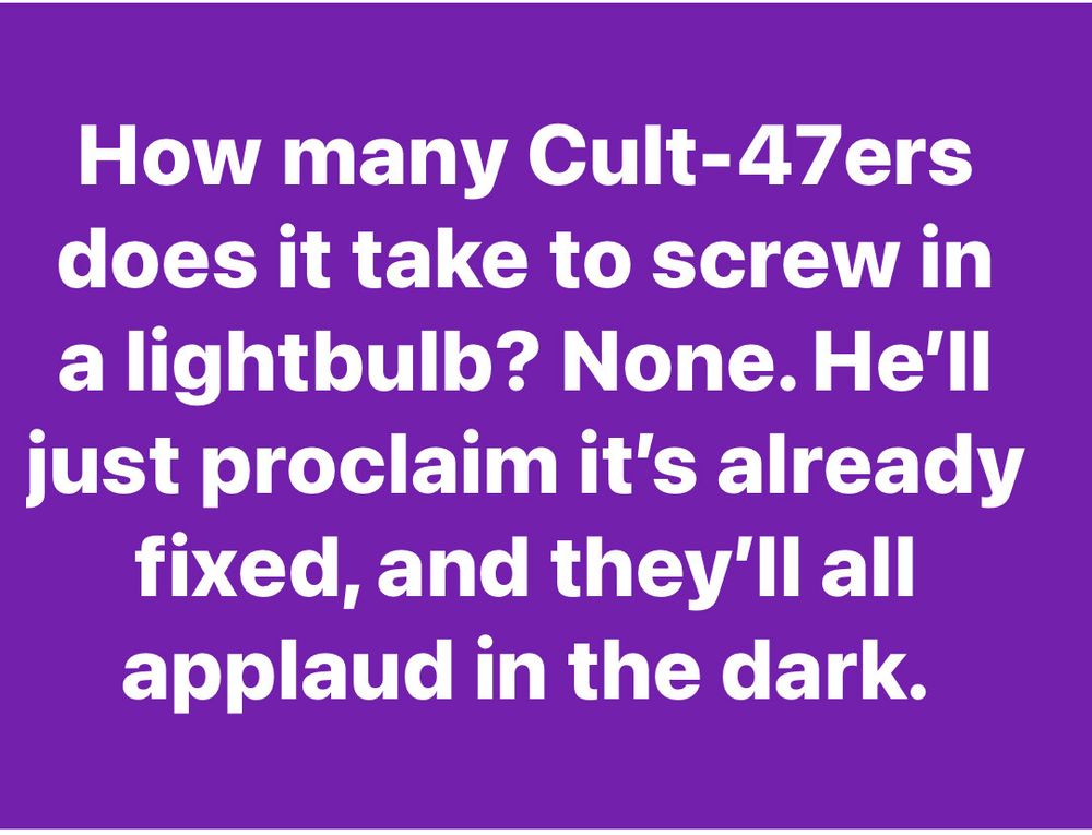 Text about delusional MAGAs