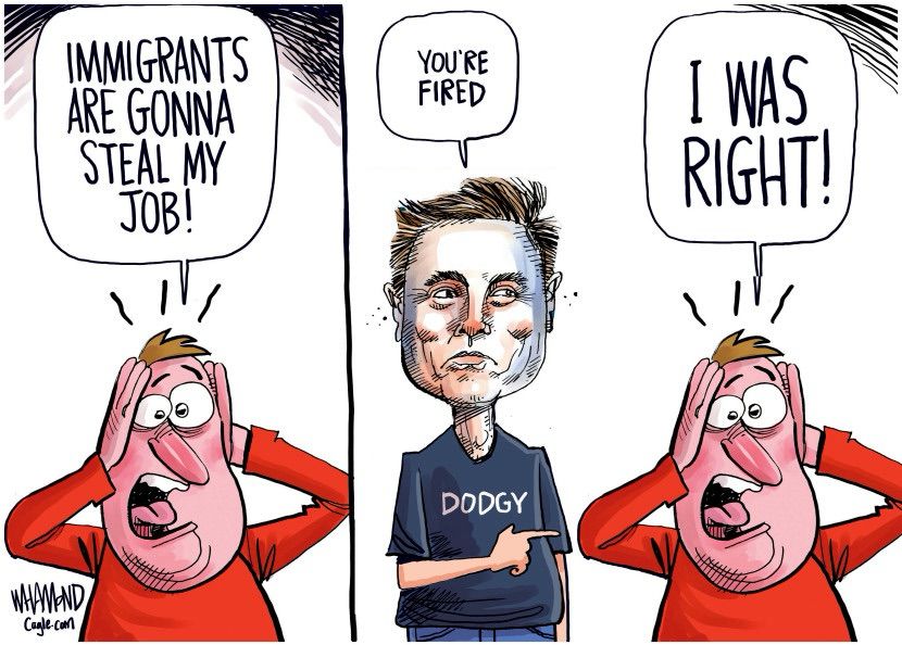 The irony on the cake - Musk stealing MAGAs jobs