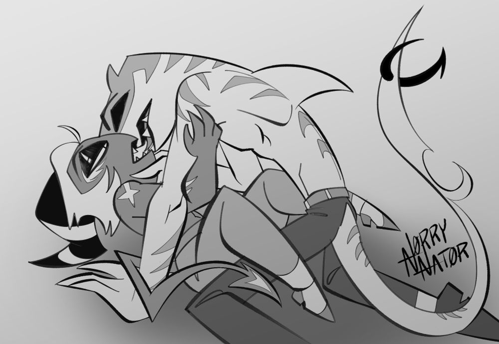 Crimson and Alessio making out with tongues. 👅

NorryArt
