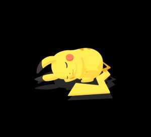 A male Pikachu sleeping. (Credit: Pokémon Sleep)