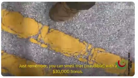 Screenshot of video caption: "Just remember, you can smell that [inaudible] with a $30,000 bonus."