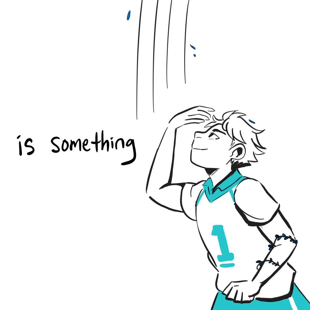 Digital fanart of Oikawa Toru from Haikyuu featuring one of his iconic quotes

Text: is something