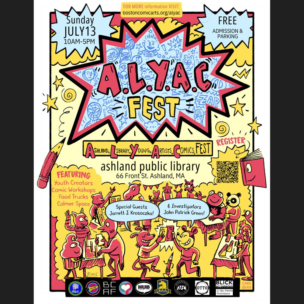 Advertisement for the 2025 ALYAC at the Ashland Public Library in Massachusetts. 