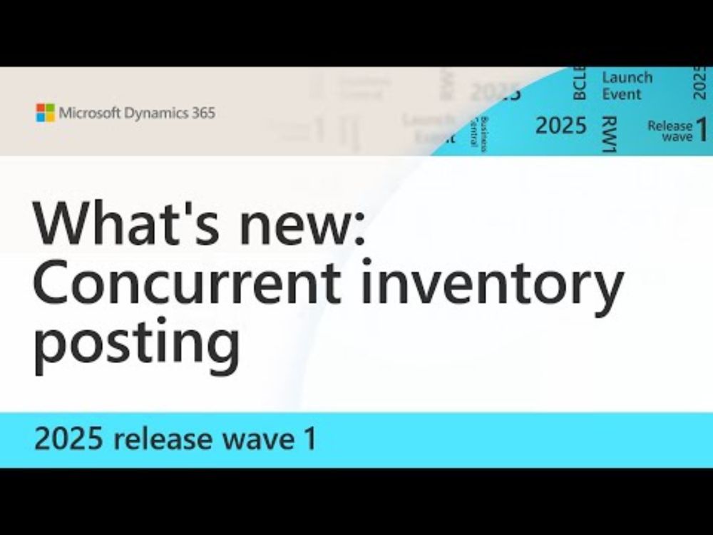 What's new: Concurrent inventory posting