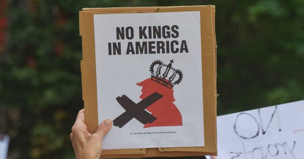 Defying a ban, Long Islanders masked up for "No Kings"
