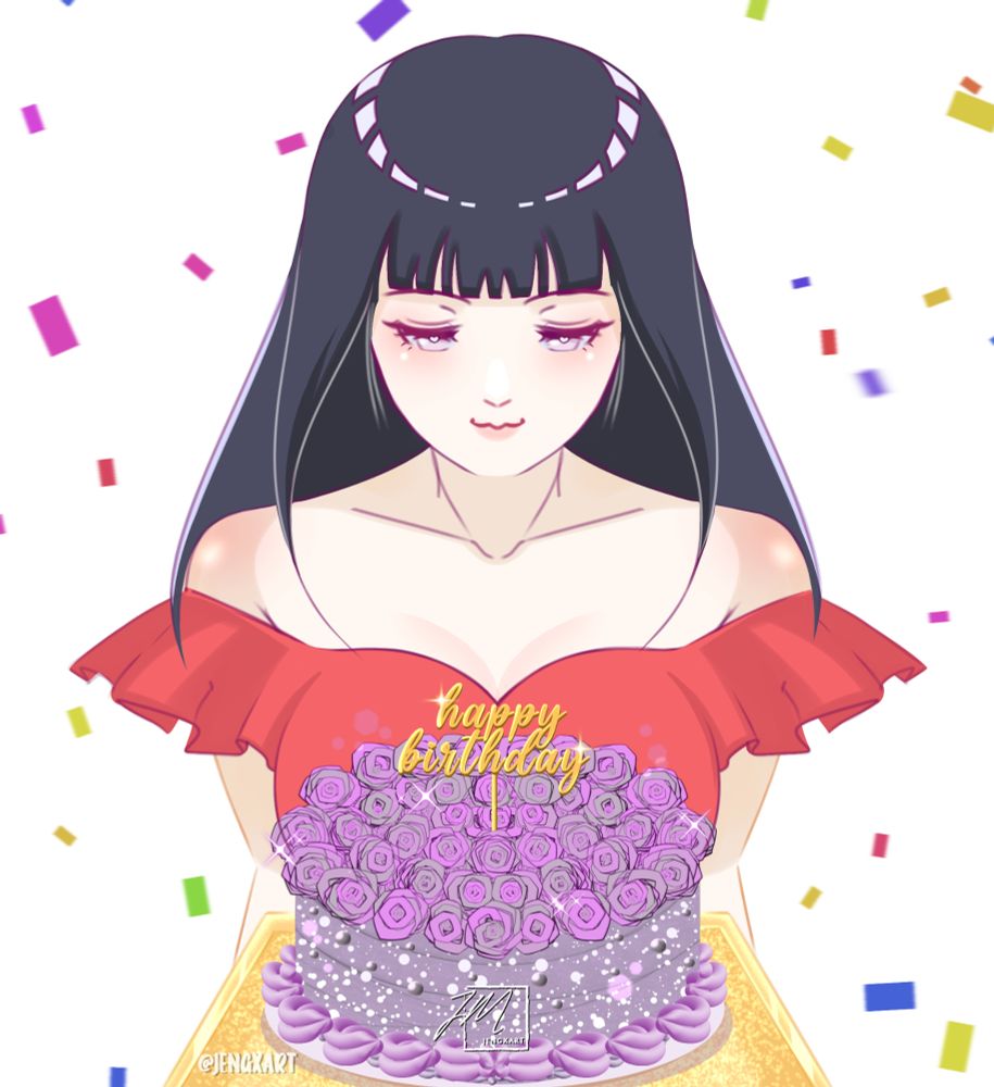 hinata hyuga's birthday fanart