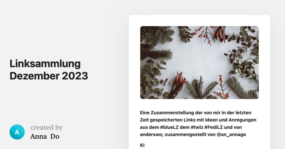 Linksammlung Dezember 2023