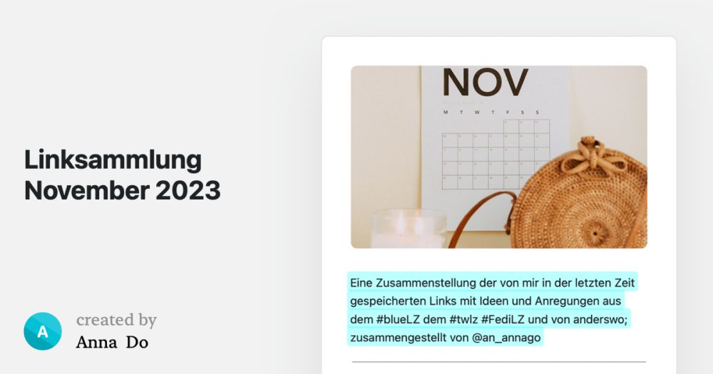 Linksammlung November 2023